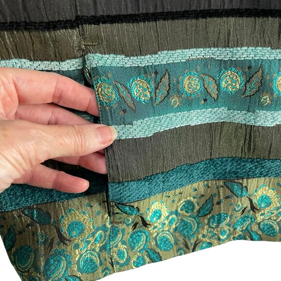 Bechamel Vintage Multiprint Multitextural Green Blazer LG Fairy Whimsical Unique - Picture 3 of 9